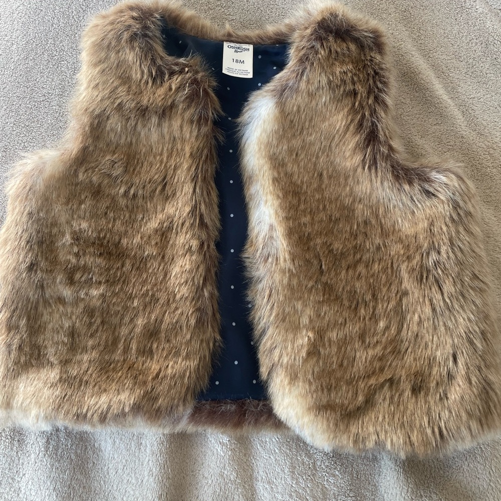 Baby faux fur vest